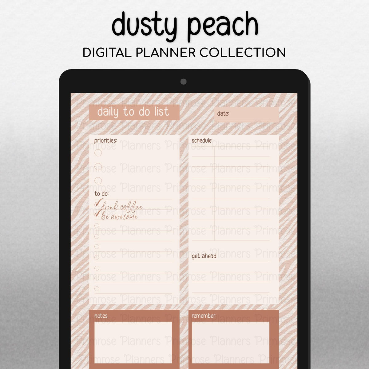 Dusty Peach Camo Leopard Washi Tape Stickers | Digital Planner Scrapbook PNGs