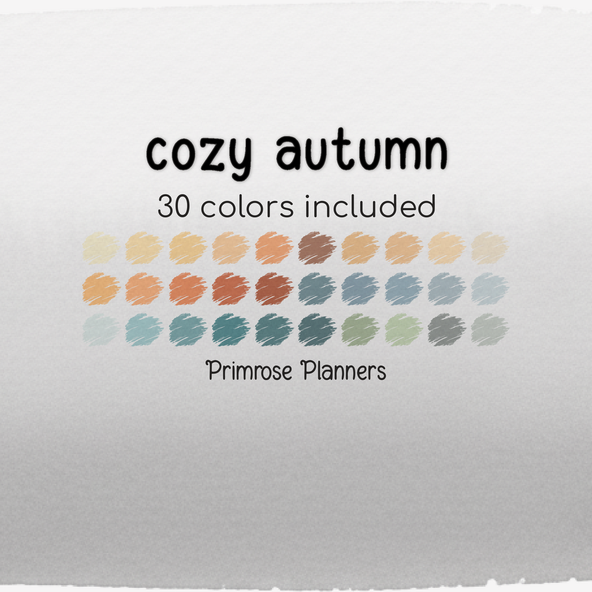 Solid Digital Paper Cozy Autumn | Warm Fall Palette | Yellow, Orange, Brown, Teal, Blue, Green | Plain Digital Cardstock