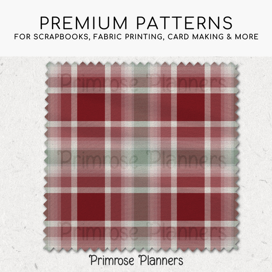 Maroon Mauve Sage Plaid Digital Paper, Christmas Seamless Patterns, Farmhouse Gingham Scrapbook Backgrounds, Minimalist Commercial Use