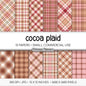 Chocolate Brown and Pink Patterns, Maroon Buffalo Check, Rustic Heart Day Backgrounds, Valentine Plaid Digital Paper, Commercial Use