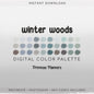 Winter Woods Digital Color Palette - Color Chart | Goodnotes Tool | iPad Procreate | Digital Download | Winter Color Palette | HEX Codes