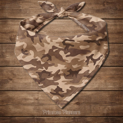 Classic Brown Camouflage Digital Paper, Woodland Army Scrapbook Pattern (Instant Download)