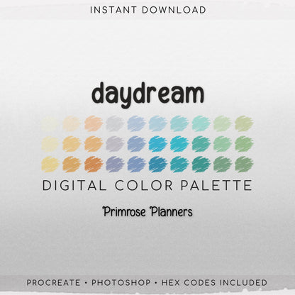 Procreate Color Palette Bright Pastel Rainbow | Soft Candy Colors | iPad Digital Art Tools | Cute Spring Swatches
