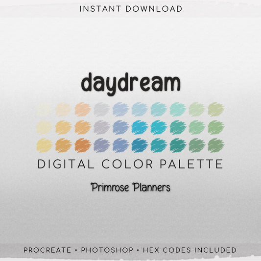 Procreate Color Palette Bright Pastel Rainbow | Soft Candy Colors | iPad Digital Art Tools | Cute Spring Swatches