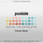 Poolside Digital Color Palette - Color Chart | Goodnotes Tool | iPad Procreate | Digital Download | Summer Color Palette | HEX Codes