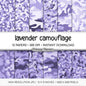 Lavender Camouflage Digital Paper Pack, Pastel Army Pattern (Instant Download)