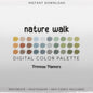 Earth Tones Procreate Palette, Boho Terracotta Color Swatches, Sage Green, Orange Aesthetic Digital Download
