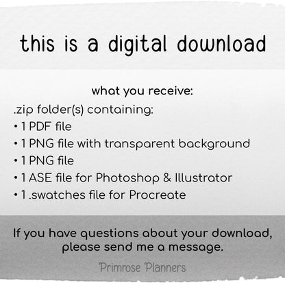 Cranberry Procreate Palette & Photoshop Swatches, Rustic Winter, Red Maroon Blush Pink Green, Boho Holiday, Hex Codes