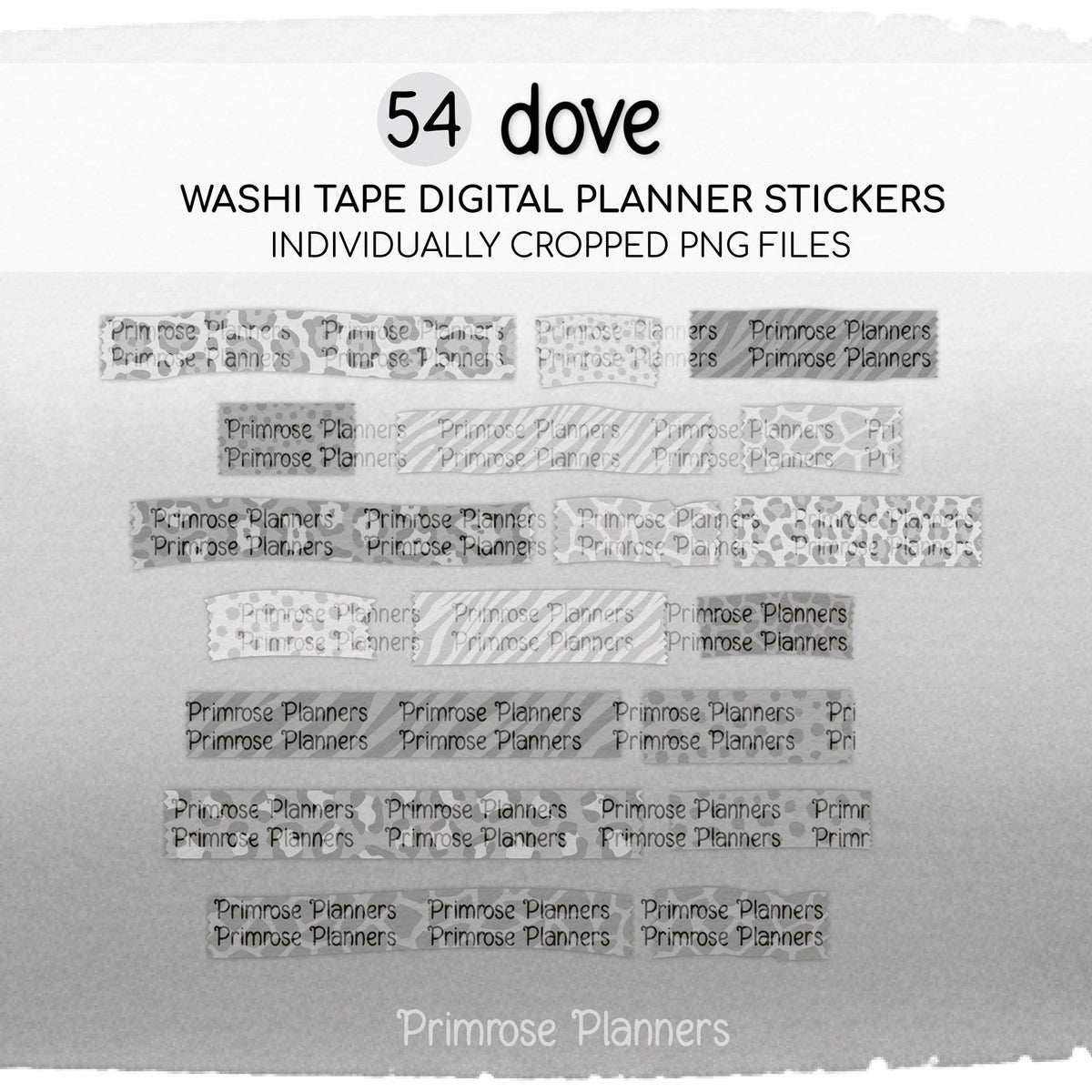 Digital Washi Tape Stickers Neutral Camo & Animal Print GoodNotes