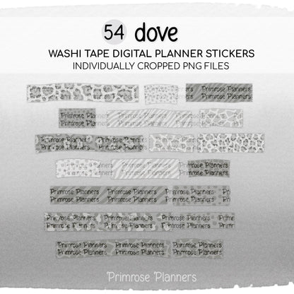 Digital Washi Tape Stickers Neutral Camo & Animal Print GoodNotes