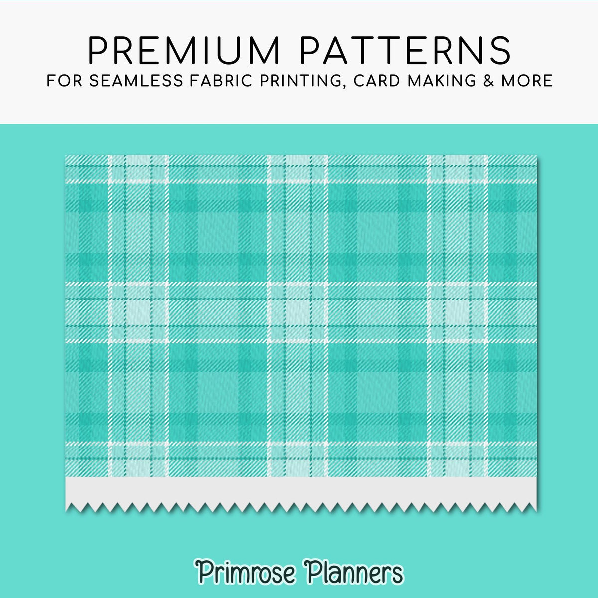 Seamless Tropical Turquoise Plaid Digital Paper, Bright Aqua White Buffalo Check, Summer Ocean Backgrounds, Beach Vacation, Commercial Use