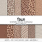 Neutral Animal Print Digital Paper | Leopard, Cheetah, Zebra & Giraffe Patterns | Beige, Taupe, Gray | Safari Nursery Scrapbook Backgrounds