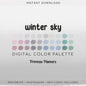Winter Sky Digital Color Palette - Color Chart | Goodnotes Tool | iPad Procreate | Digital Download | Winter Color Palette | HEX Codes