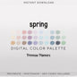 Soft Spring Pastel Procreate Palette, 60 Muted Watercolor Swatches, Aesthetic Color Tools, Digital Download