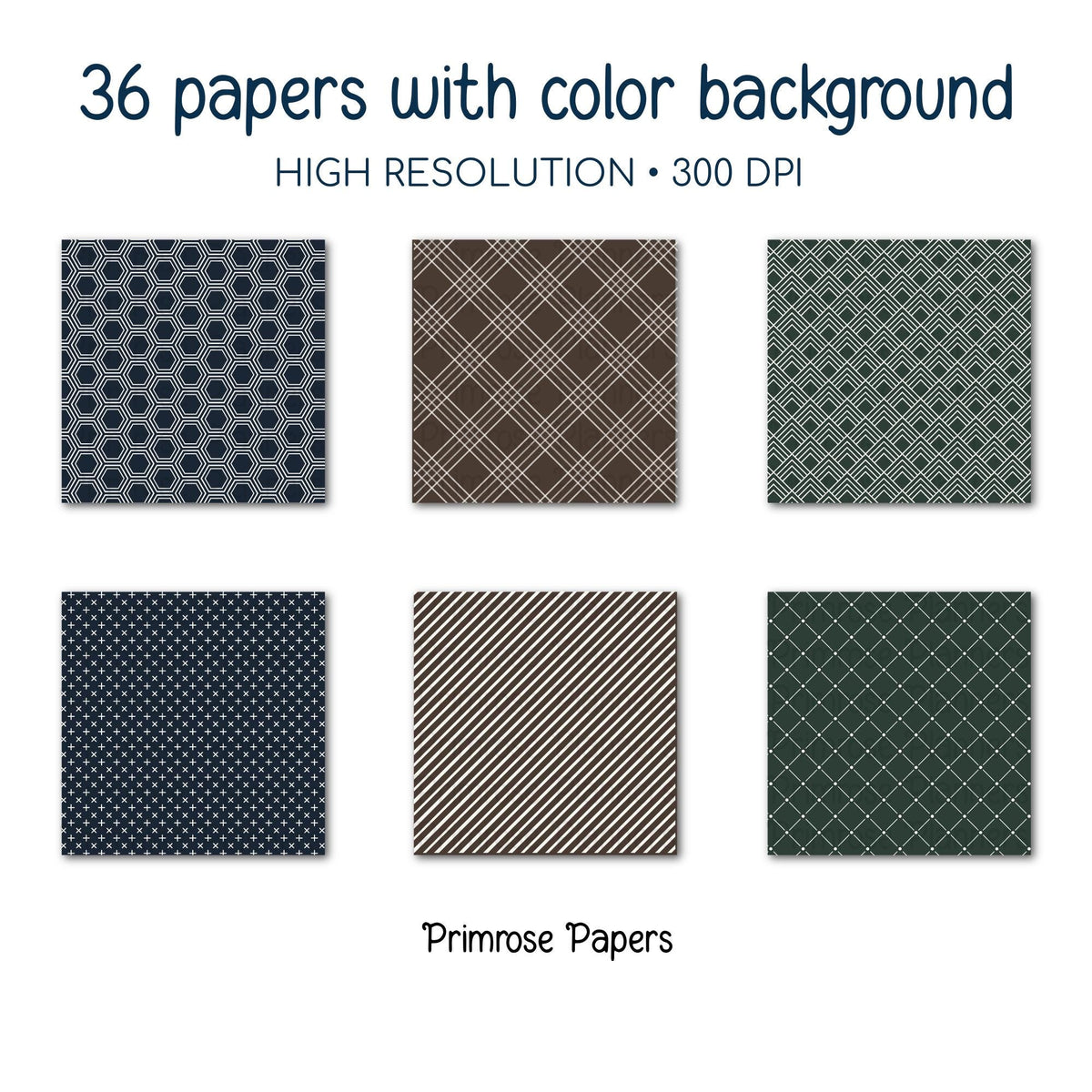 Midnight Cafe Digital Paper Bundle | Dark Academia Floral, Geometric Patterns | Espresso, Elegant Navy, Deep Forest Green | Moody Darks