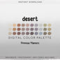 Muted Desert Procreate Palette & Photoshop Swatches, Boho Orange Mauve Sage Green, Terracotta, Hex Codes, Digital Art