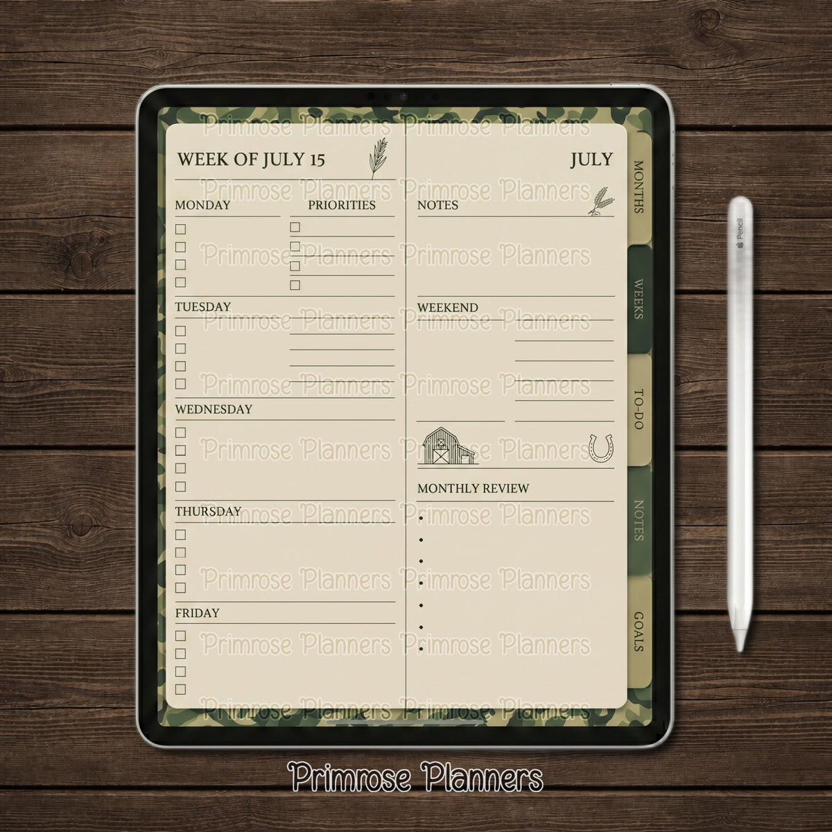 Woodland Camouflage Digital Paper, Army Green Hunting Scrapbook Backgrounds (Instant Download)