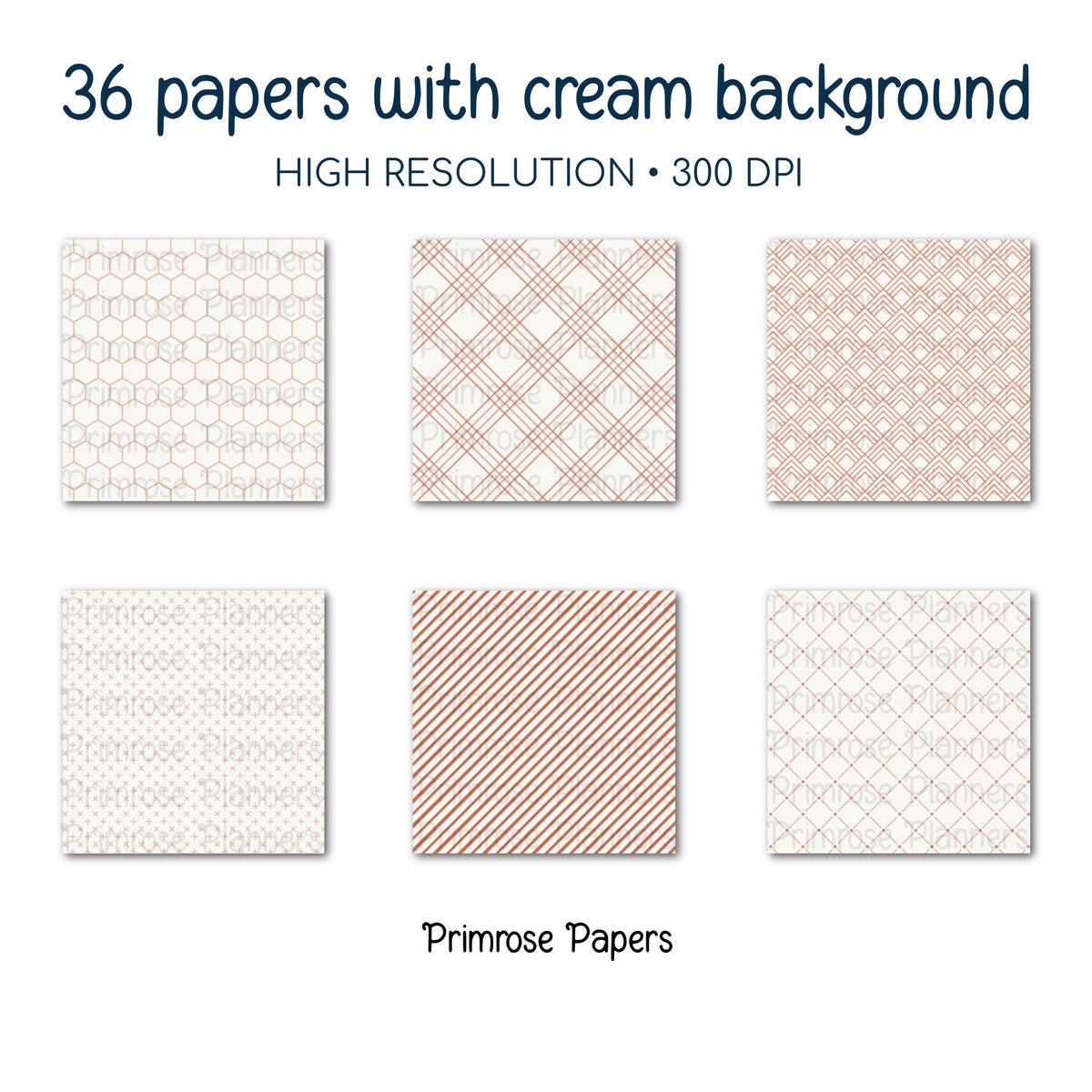 Terracotta Digital Paper Bundle | Minimal Floral, Geometric Patterns | Baked Earth, Clay, Sandstone | Boho Scrapbook Backgrounds