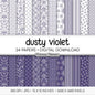 Dusty Violet and White Digital Paper, Minimalist Boho Patterns, Soft Lavender Scrapbooking, Mauve Planner Print