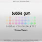 Bubble Gum Digital Color Palette - Color Chart | Goodnotes Tool | iPad Procreate | Digital Download | Pastel Color Palette | HEX Codes