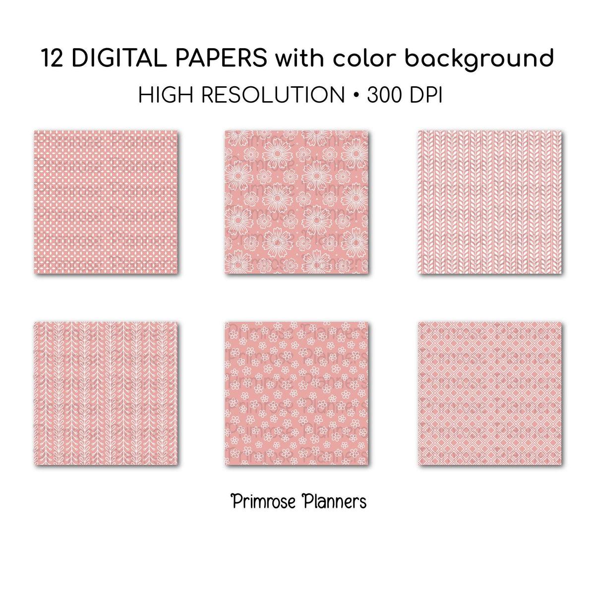 Peach and White Digital Paper, Minimalist Boho Patterns, Soft Apricot Scrapbooking, Spring & Nursery Print