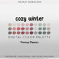 Cozy Winter Digital Color Palette - Color Chart | Goodnotes Tool | iPad Procreate | Digital Download | Winter Color Palette | HEX Codes