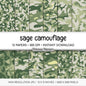 Sage Camouflage Digital Paper, Neutral Woodland Scrapbook Backgrounds (Instant Download)