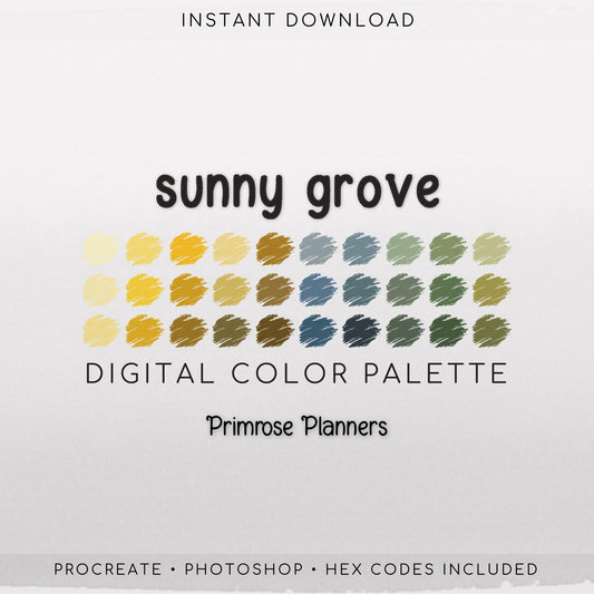 Muted Neutral Procreate Palette, Earthy Tones Color Swatches, Warm Beige, Dusty Green Digital Download