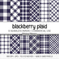 Seamless Blackberry Purple Plaid Digital Paper, Buffalo Check, Dark Tartan Patterns, Fall Scrapbook, Commercial Use, 300 DPI