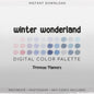 Winter Wonderland Digital Color Palette - Color Chart | Goodnotes Tool | iPad Procreate | Digital Download | Color Palette | HEX Codes