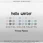 Procreate Color Palette Pastel Cool Tones | Winter Pink Blue Teal Green | Icy Frosty iPad Swatches