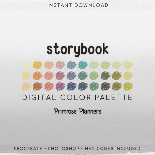 Cottagecore Procreate Palette, Vintage Nature Color Swatches, Earthy Forest Aesthetic Digital Download