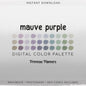Muted Mauve Procreate Palette | Sage Green, Dark Blue Swatches | Dusty Boho Earthy iPad Colors