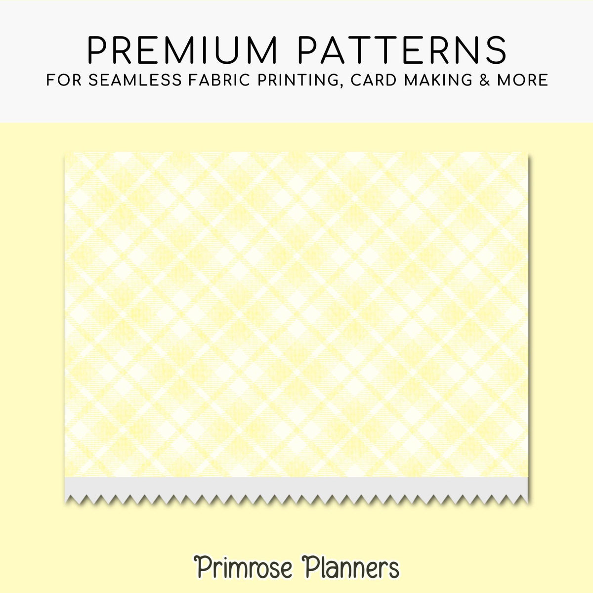 Pastel Yellow Plaid, Seamless Digital Paper, Soft Buttercream Tartan, Spring Buffalo Check, Aesthetic Printable Patterns, Commercial Use