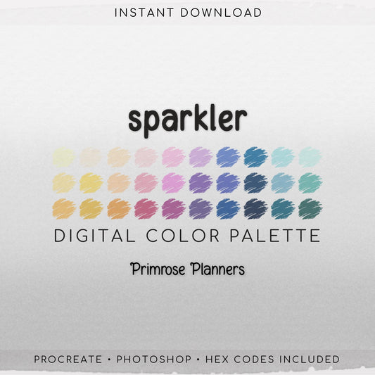 Vibrant Summer Procreate Palette, Bright Beach Color Swatches, Sunshine 30 Color Procreate Tools, Digital Download