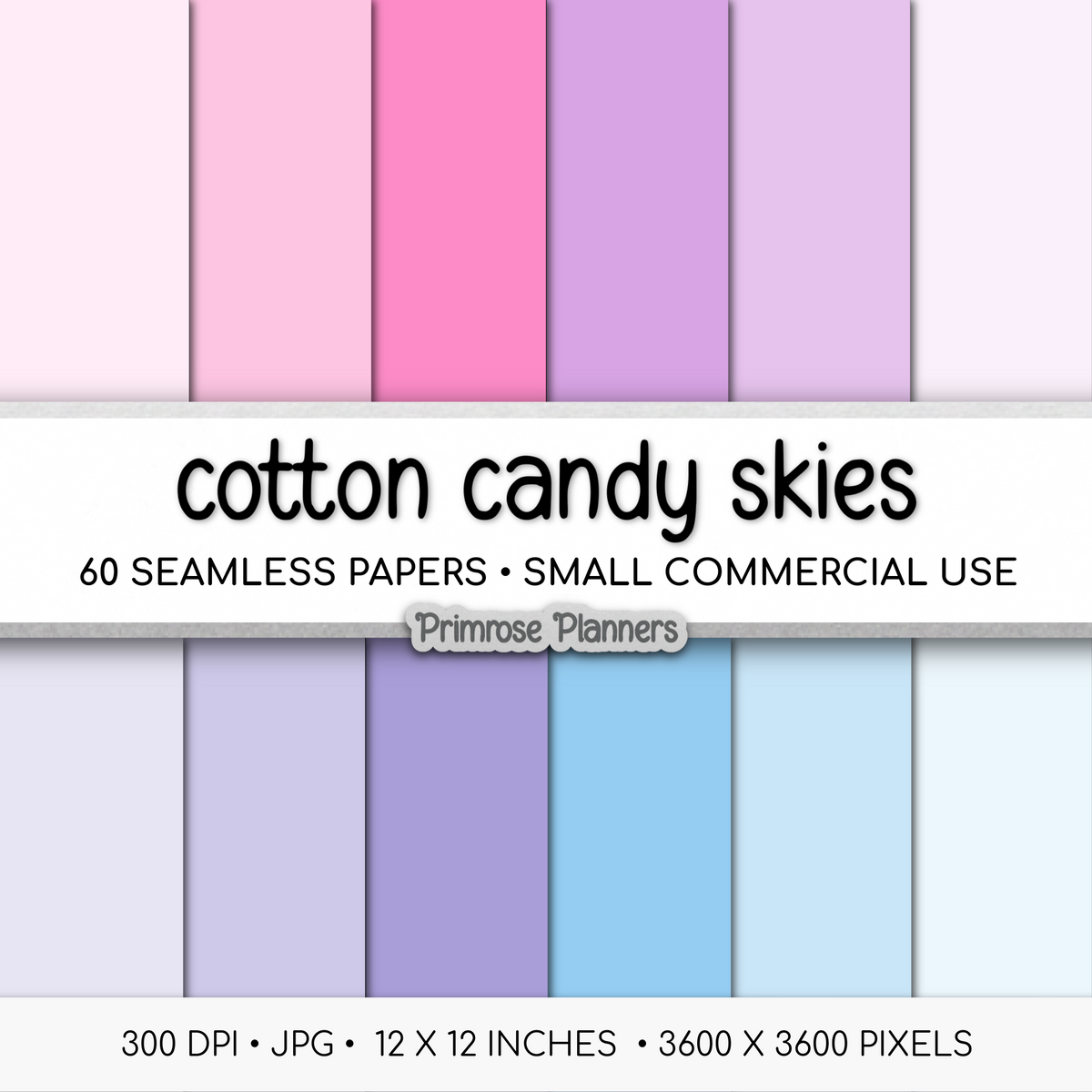 Solid Digital Paper Cotton Candy | Pastel Monochrome Palette | Pink, Purple, Blue, Aqua | Commercial Use Background