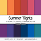 Solid Digital Paper Summer Nights | Muted Sunset Palette | Warm Yellow, Orange, Pink, Purple, Teal, Blue | Plain Background