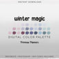 Winter Magic Digital Color Palette - Color Chart | Goodnotes Tool | iPad Procreate | Digital Download | Winter Color Palette | HEX Codes