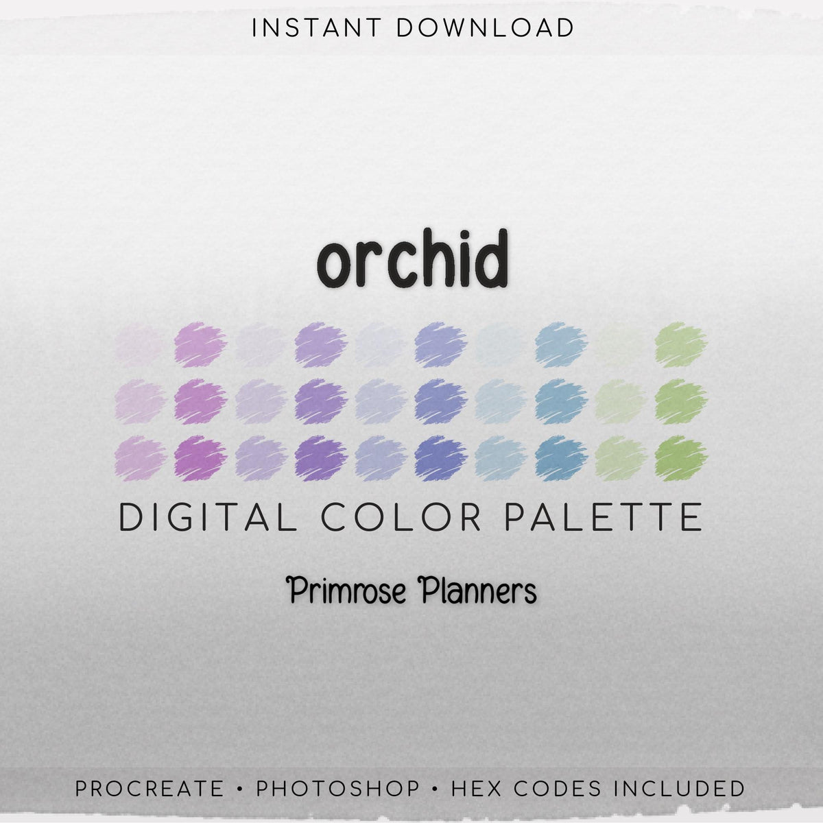 Muted Pastel Procreate Palette & Photoshop Swatches, Soft Pink Purple Blue Green, Dreamy Danish Aesthetic, Hex Codes, Digital Art