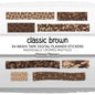 Classic Brown Safari Animal Print & Camo Digital Washi Tape Stickers
