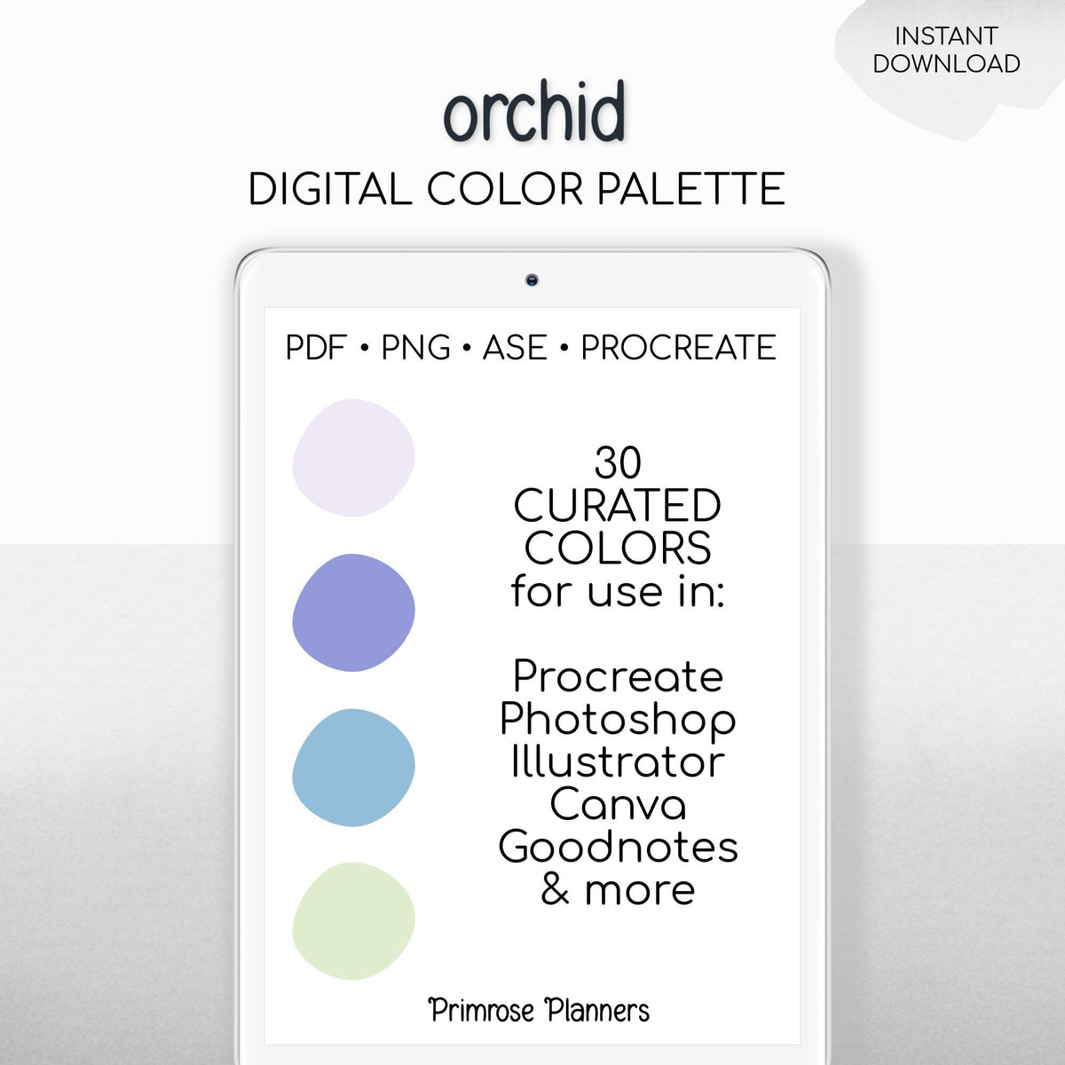 Muted Pastel Procreate Palette & Photoshop Swatches, Soft Pink Purple Blue Green, Dreamy Danish Aesthetic, Hex Codes, Digital Art
