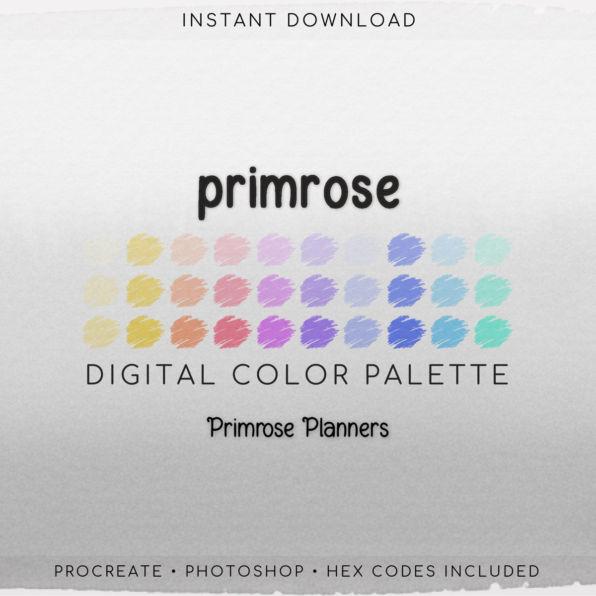 Summer Procreate Palette & Photoshop Swatches, Bright Pastel Pink Yellow Blue Teal, Ice Cream, Sorbet, Hex Codes, Digital Art