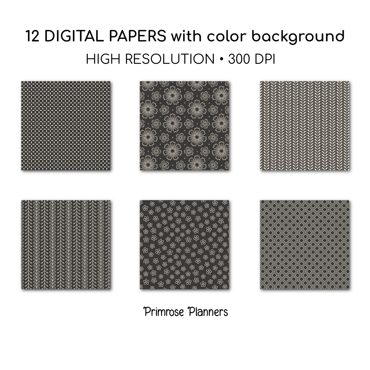 Moody Neutral Paper Pack | Scandinavian Minimalist Background | Retro Boho Line Art | Earthy Scrapbook Pages