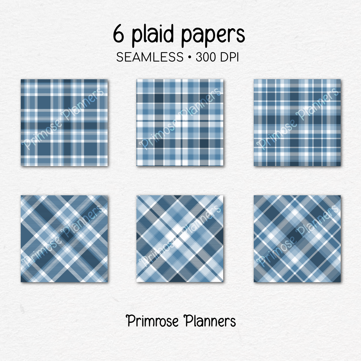 Icy Blue Plaid Digital Paper, Winter Blue Seamless Patterns, Farmhouse Gingham Scrapbook Backgrounds, Minimalist Commercial Use