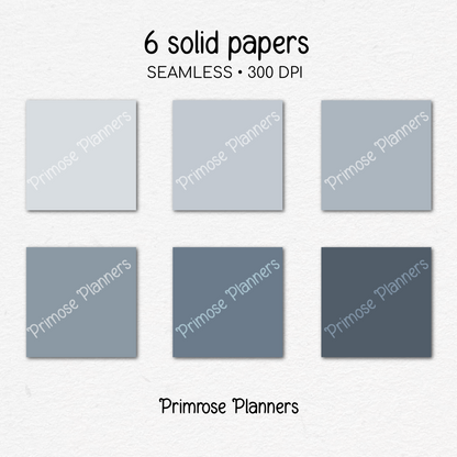 Cool Grey Plaid Digital Paper, Slate Blue Seamless Patterns, Farmhouse Gingham Scrapbook Backgrounds, Minimalist Commercial Use