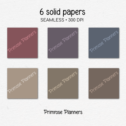 Dusk and Taupe Plaid Digital Paper, Muted Seamless Patterns, Moody Blue Tartan Backgrounds, Commercial Use Scrapbook Pack