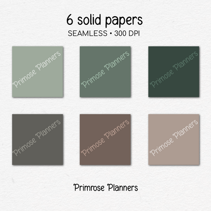 Evergreen Brown Plaid Digital Paper, Rustic Woodland Seamless Patterns, Modern Farmhouse Tartan, Commercial Use Scrapbook Pack
