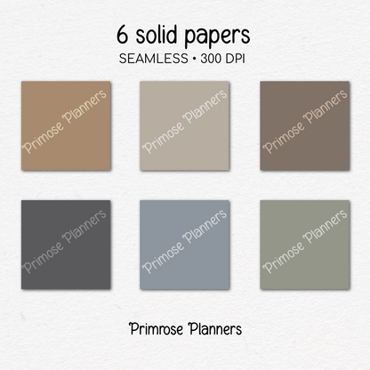 Farmhouse Neutral Plaid Digital Paper, Muted Seamless Patterns, Rustic Tartan Backgrounds, Commercial Use Scrapbook Pack