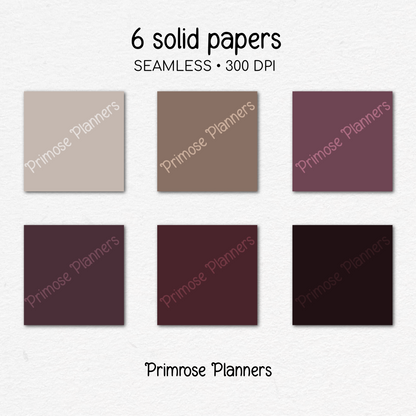 Plum Maroon Taupe Plaid Digital Paper, Earth Tone Seamless Patterns, Farmhouse Gingham Scrapbook Backgrounds, Commercial Use