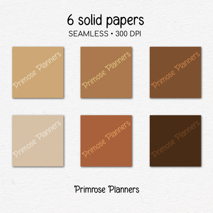 Brown Rust Tan Plaid Digital Paper, Thanksgiving Seamless Patterns, Modern Farmhouse Fall Backgrounds, Commercial Use Scrapbook Pack